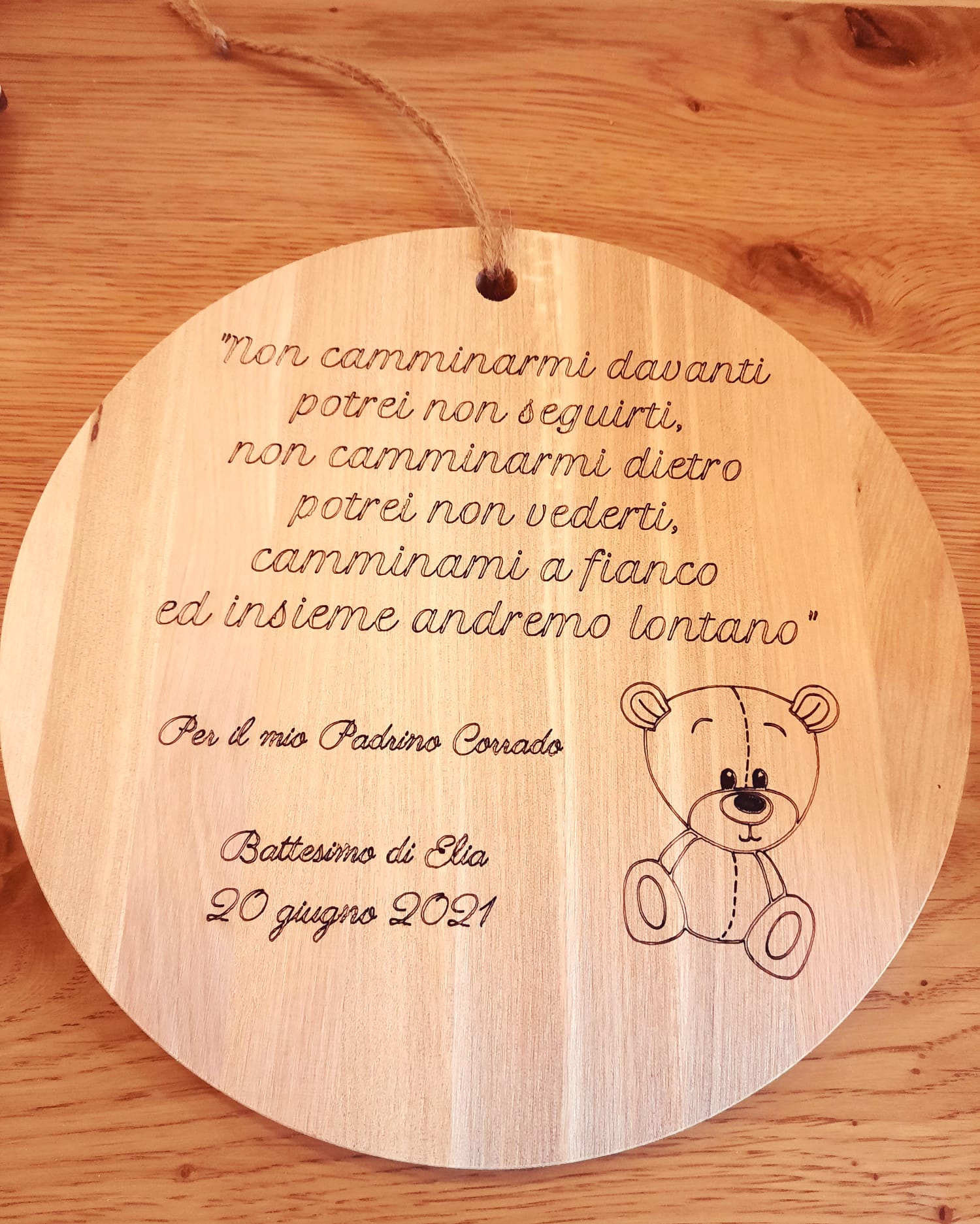 TAGLIERE ROTONDO MADRINA E PADRINO